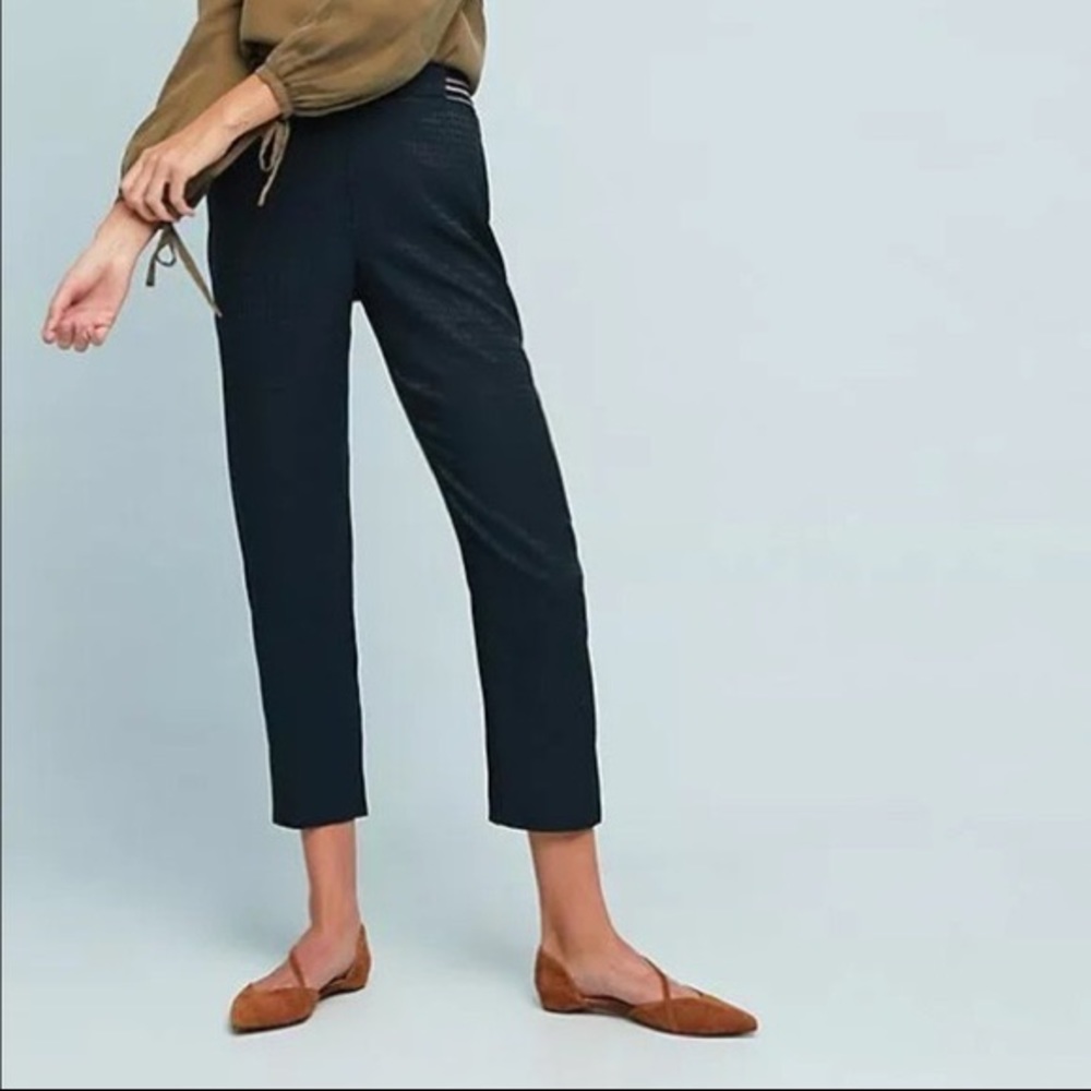 Navy Blue Anthropologie Pull On Trousers
